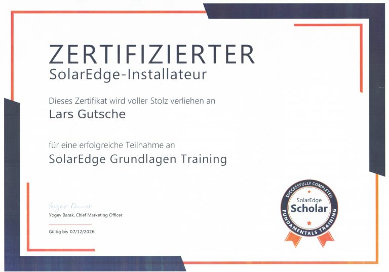 Solaredge_Installateur_Lars Gutsche